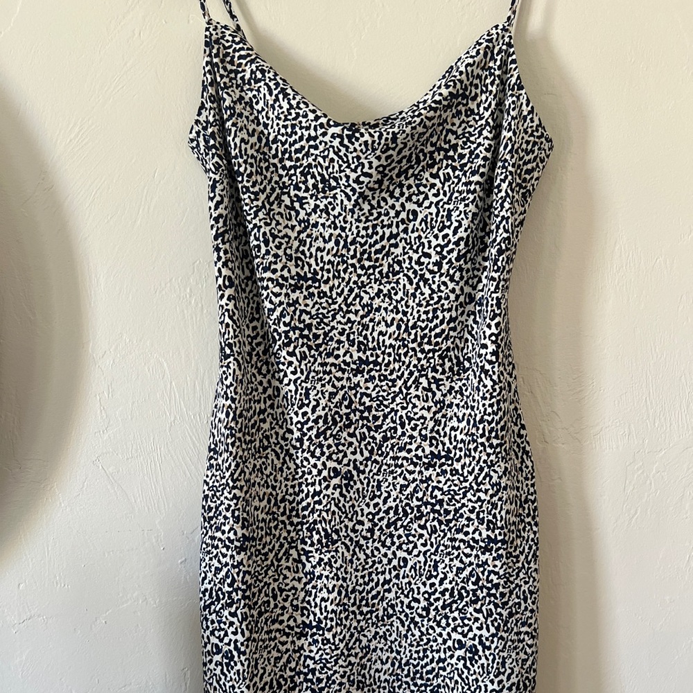 Express Black and White Patterned Dress
